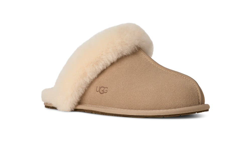 Women's Suede Sheepskin Slide Slipper - Espresso