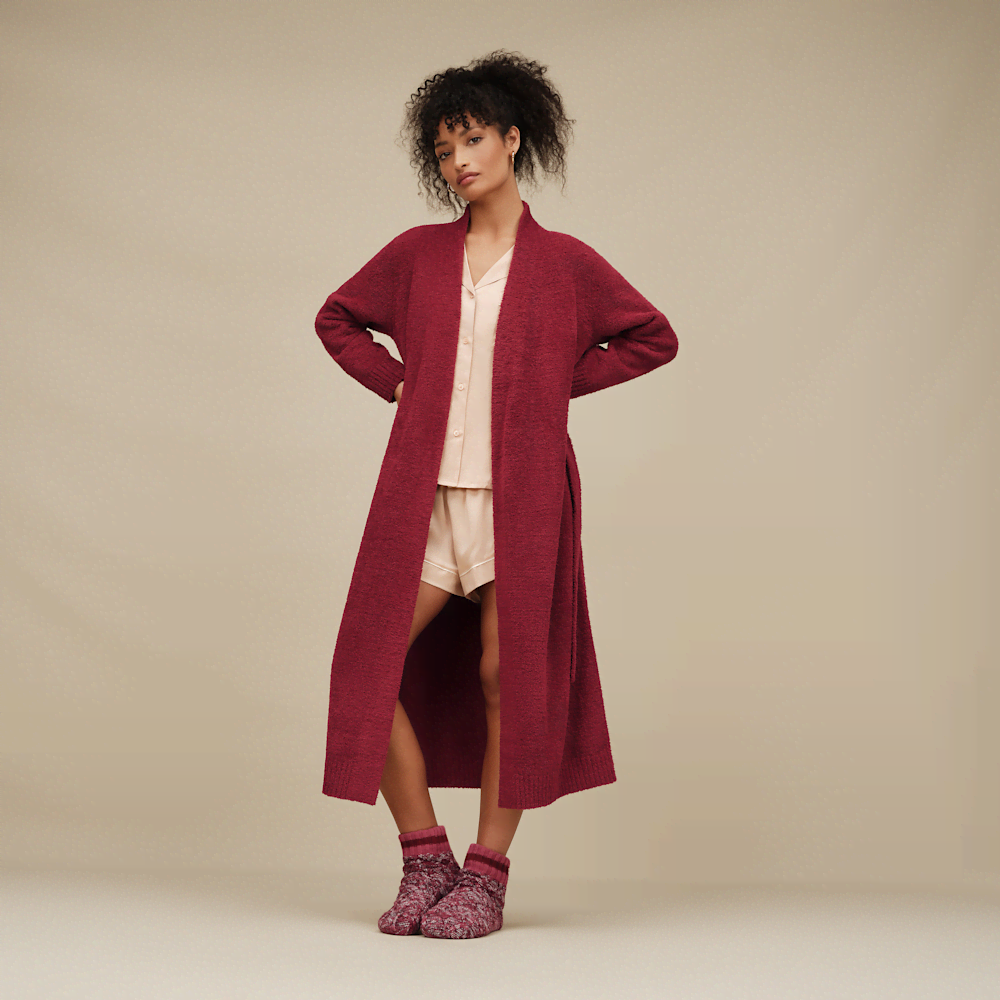 Women's Recycled Polyester Robe - Cream