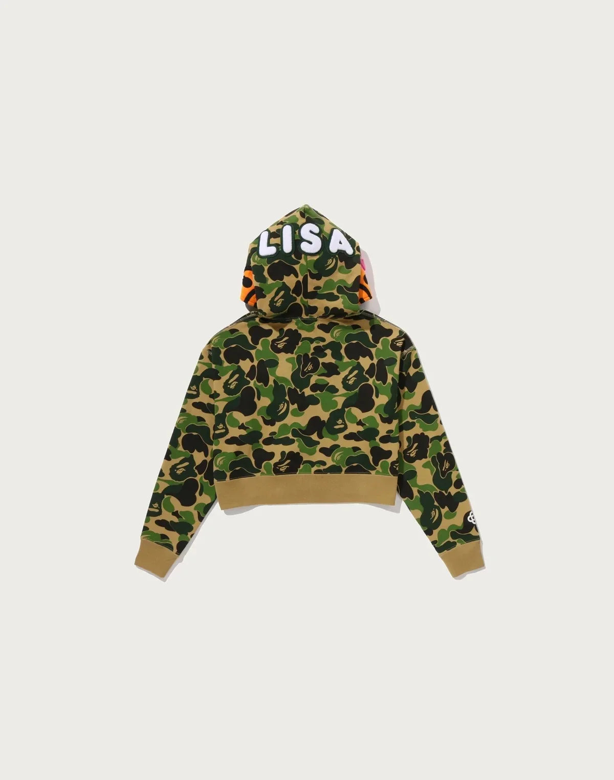 Women's Cropped Zip Hoodie - Green