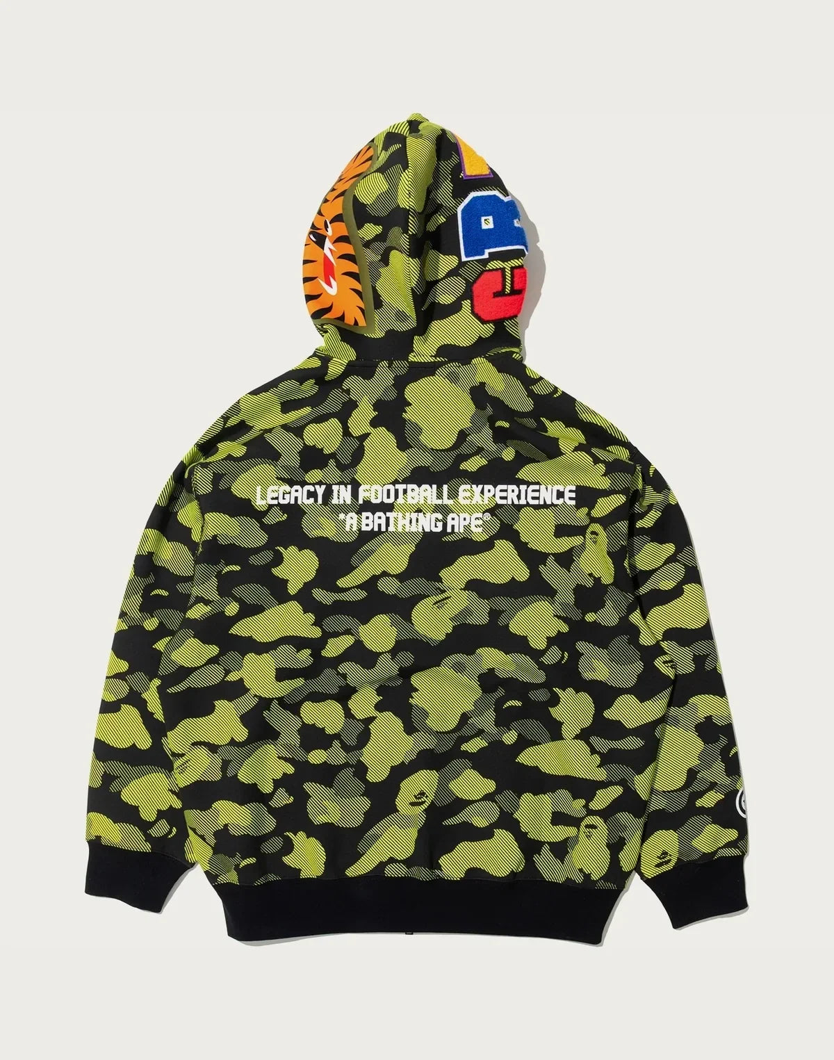 Relaxed Full-Zip Graphic Hoodie - Green