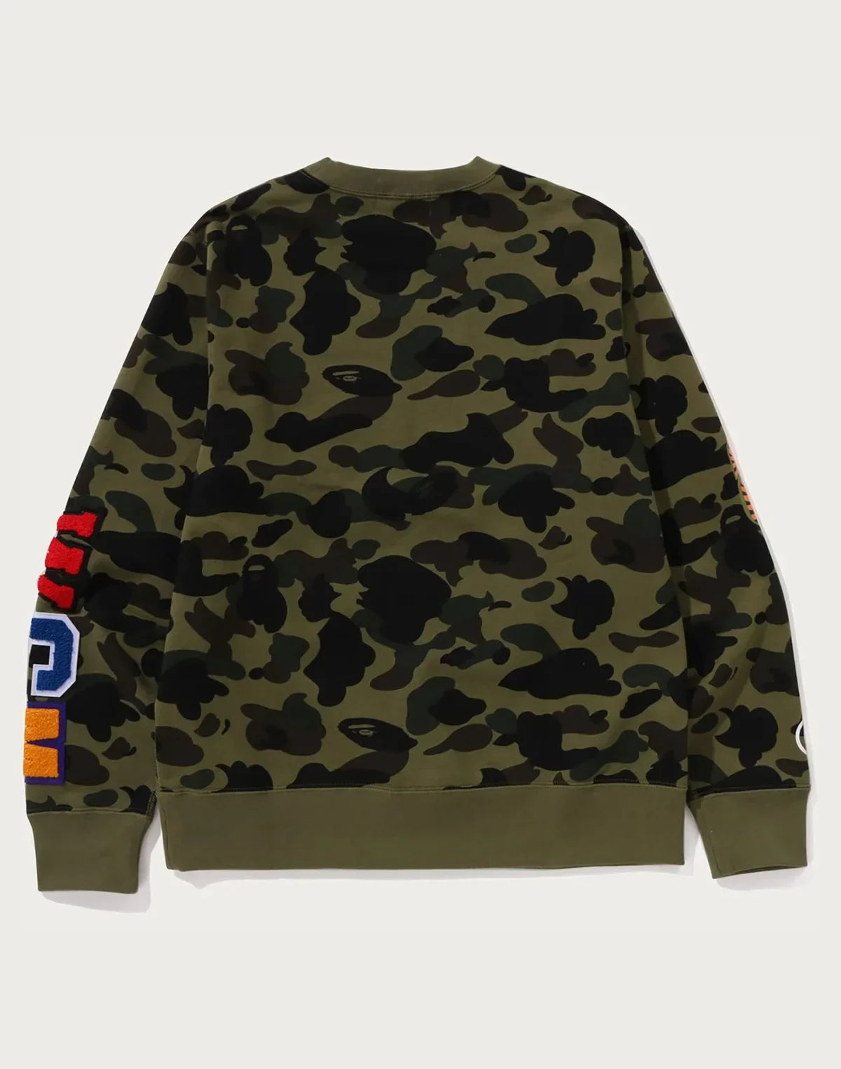 Men's Cotton Camo Graphic Crewneck Sweatshirt - Yellow