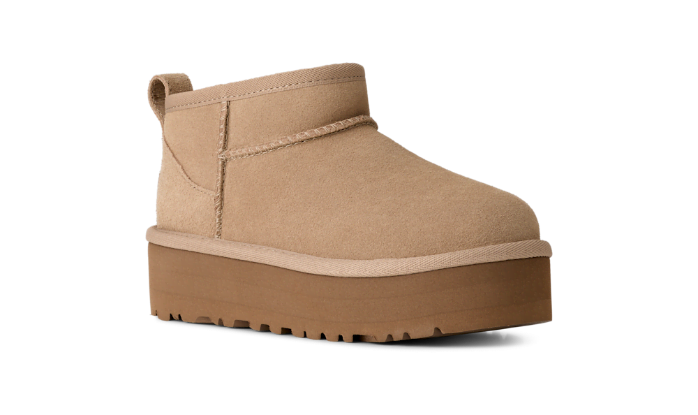 Kids' Suede Platform Ankle Boot - Sand