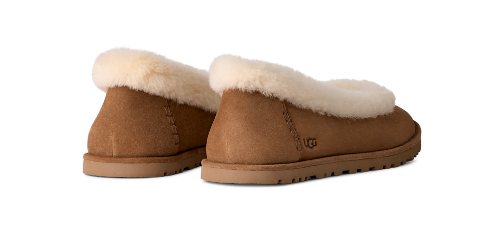 Women's Suede Ballet Flat - Chestnut