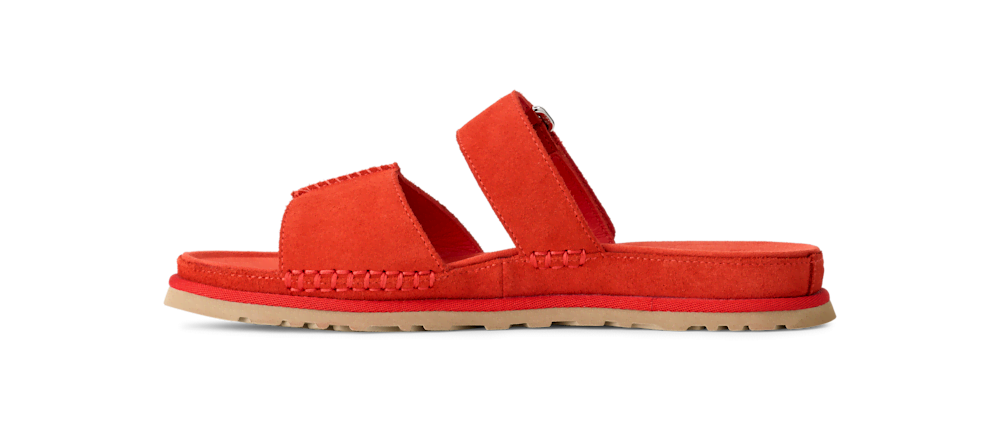 Women's Adjustable Suede Slide Sandal - Black