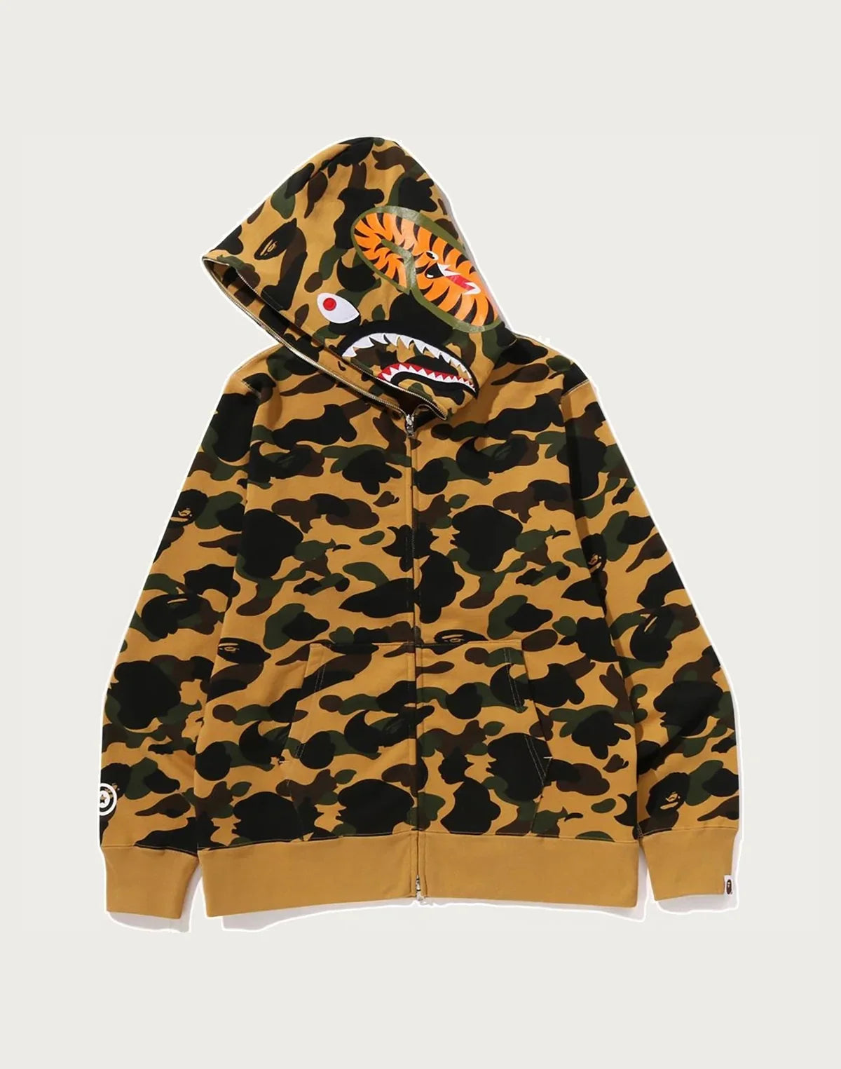 Cotton Camo Full-Zip Hoodie - Orange