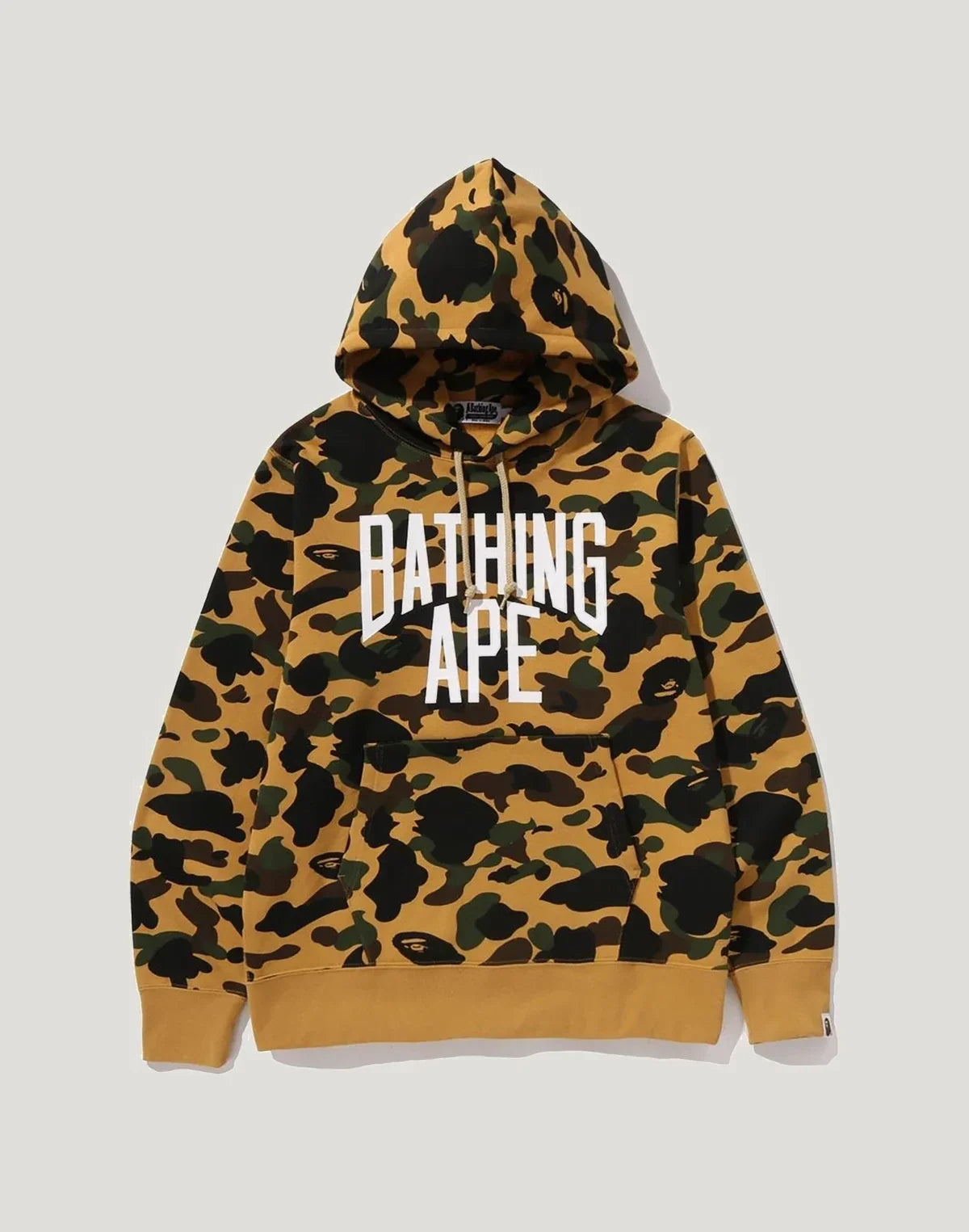 Men's Camo Pullover Hoodie - Yellow