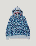 Camo Double-Graphic Full-Zip Hoodie - Blue
