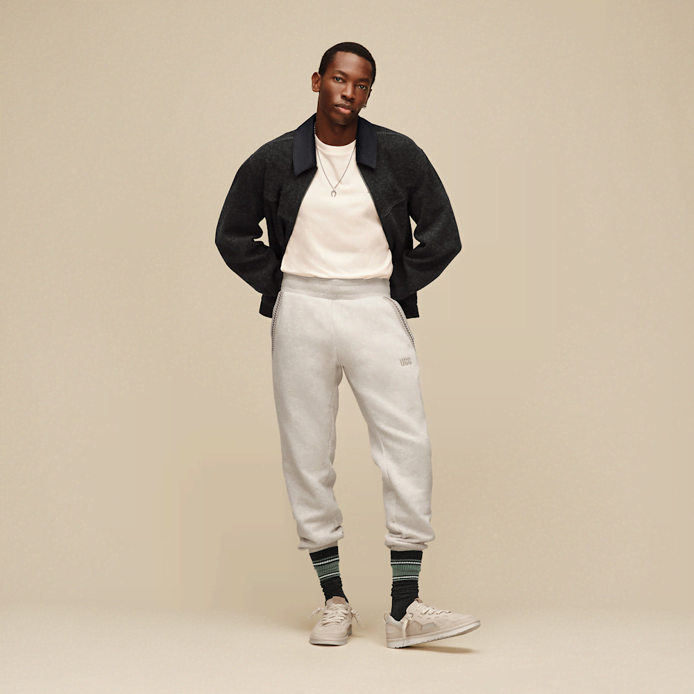 Men's Mixed Material Low Top Sneaker - Chestnut