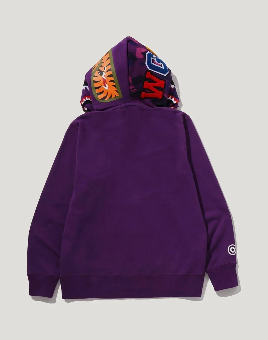 Cotton Camo Double-Hood Full-Zip Hoodie - Red