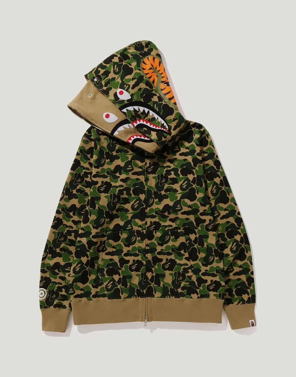 Camo Double-Graphic Full-Zip Hoodie - Blue
