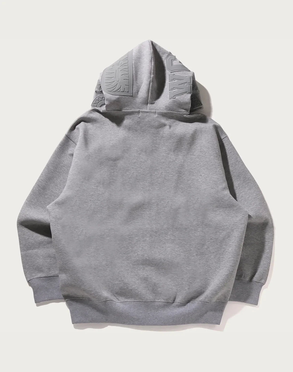 Relaxed Full-Zip Pattern Hoodie - Navy