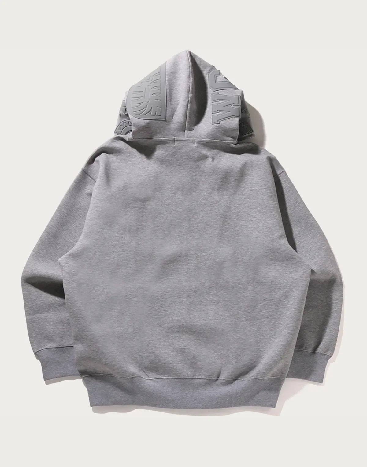 Relaxed Full-Zip Pattern Hoodie - Navy