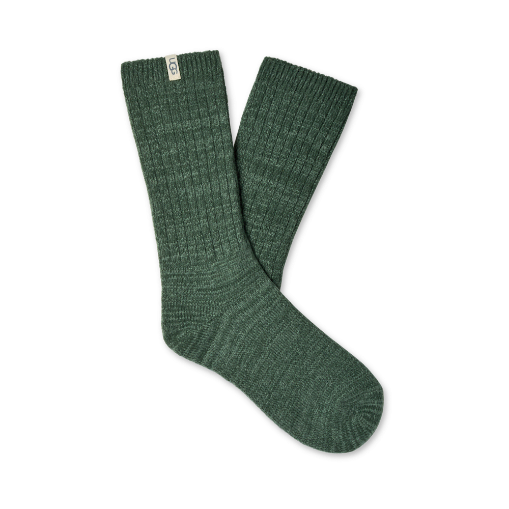 Women's Rib Knit Slouchy Crew Socks - Sand