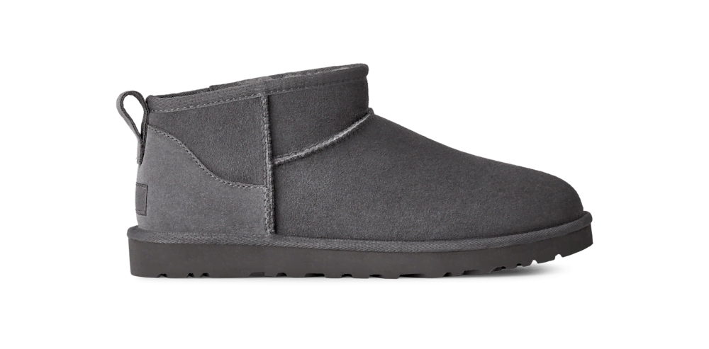 Men's Low Shaft Sheepskin Boot - Dark Grey