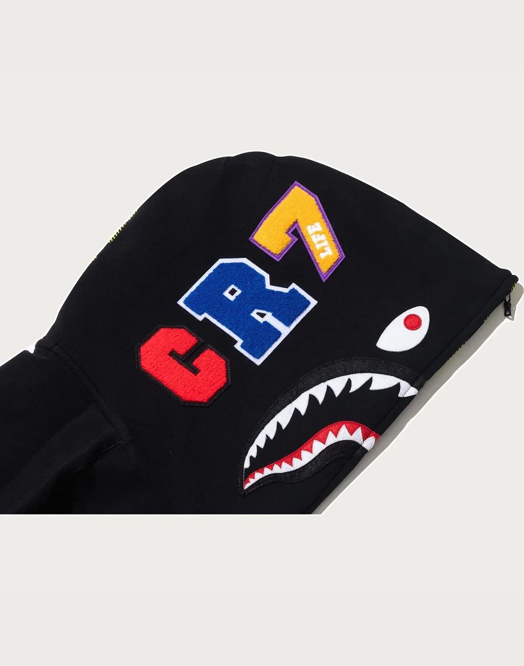 Relaxed Full-Zip Logo Hoodie - Black