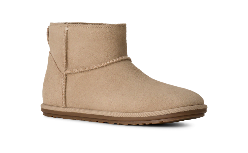 Women's Unlined Leather Mini Boot - Sand