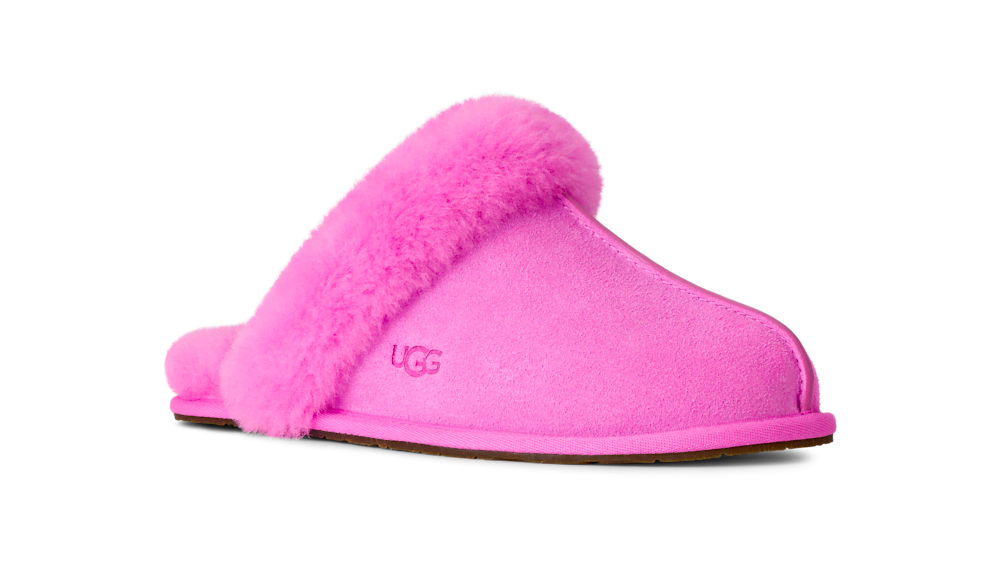 Women's Suede Sheepskin Slide Slipper - Espresso