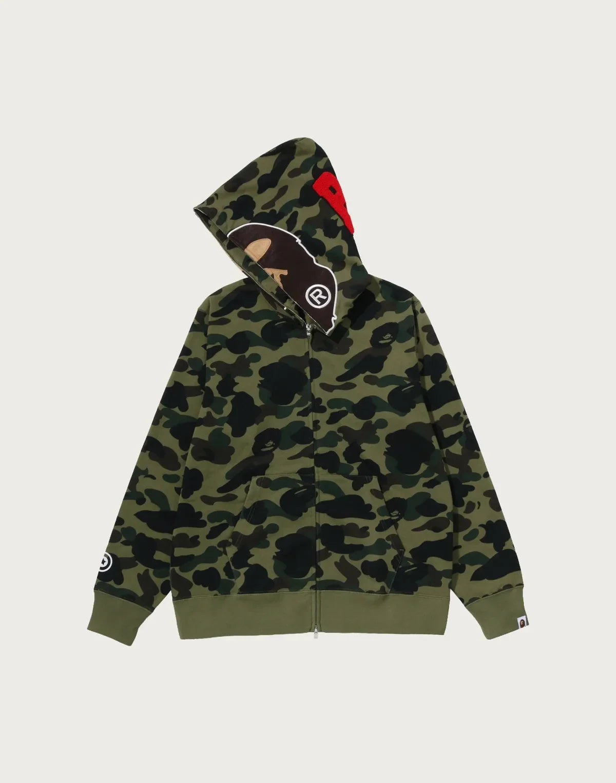 Men's Brushed-Lined Full-Zip Hoodie - Green
