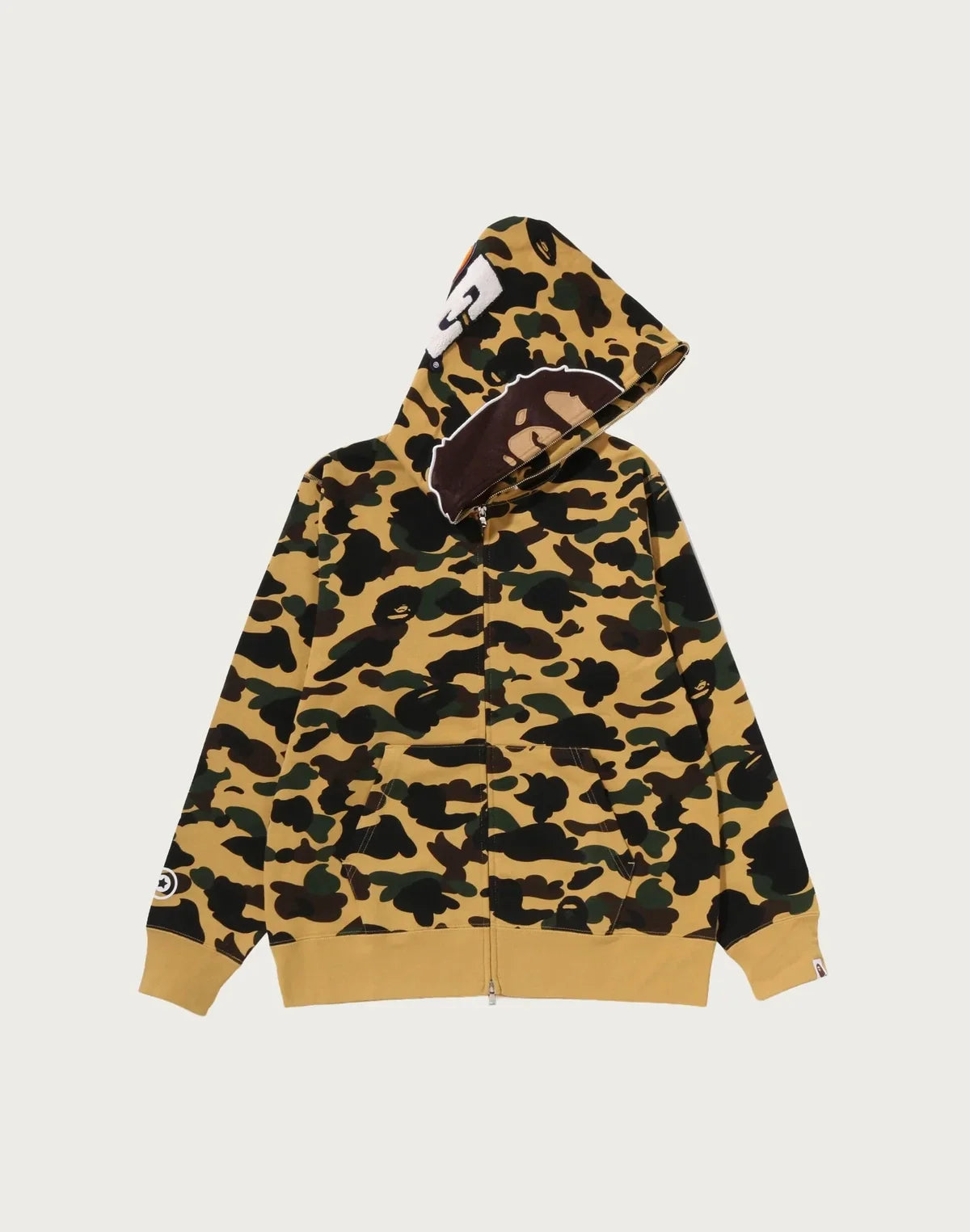 Men's Brushed-Lined Full-Zip Hoodie - Yellow
