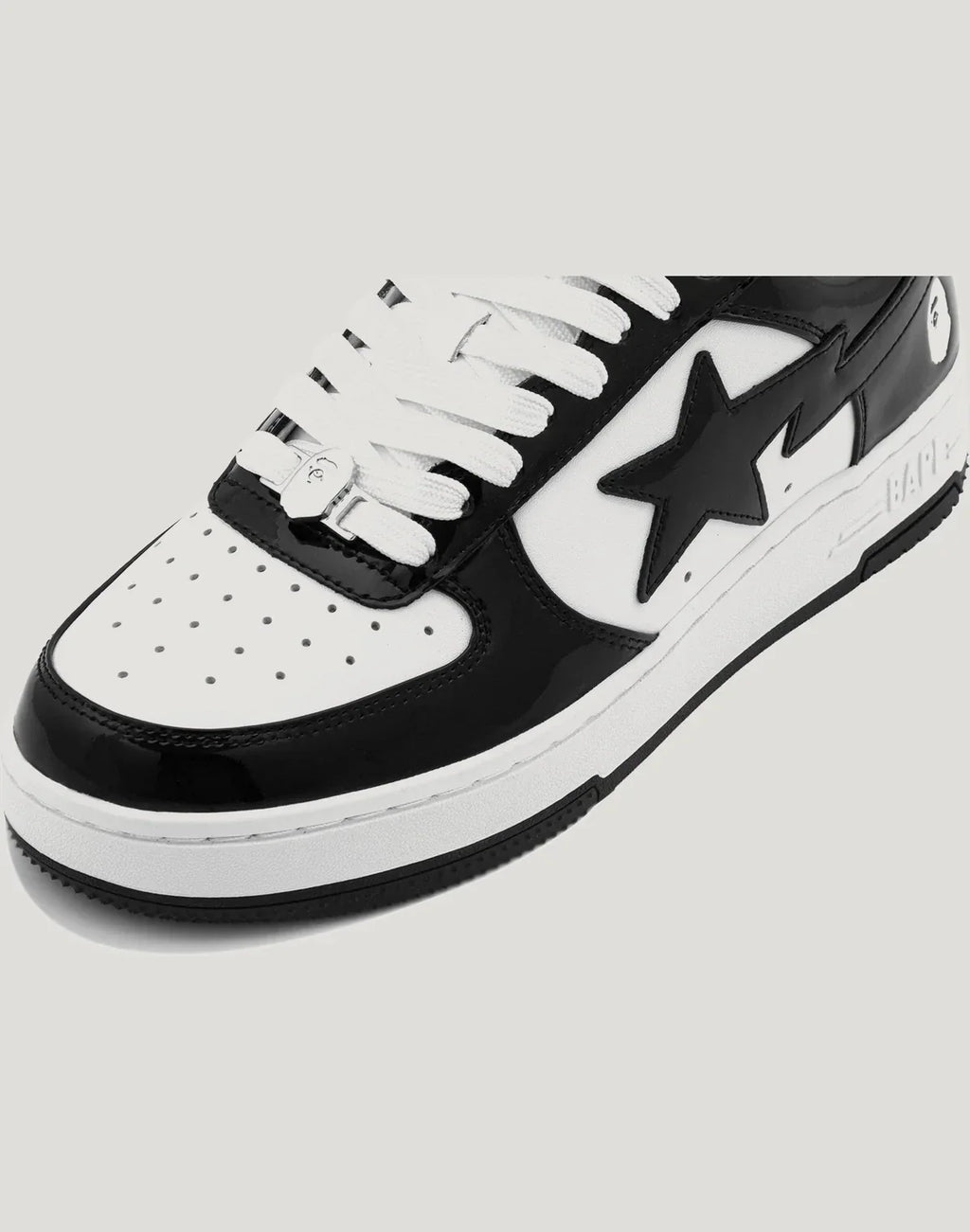Men's Leather Low Top Sneakers - Black