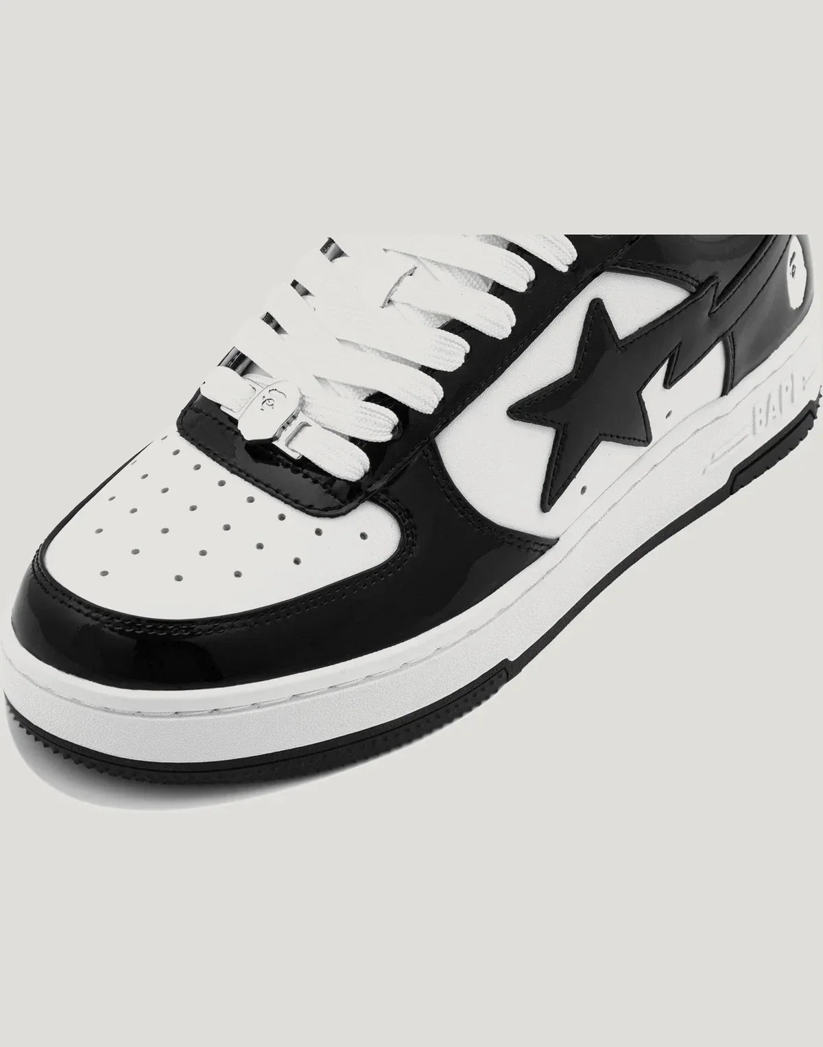 Men's Leather Low Top Sneakers - Black