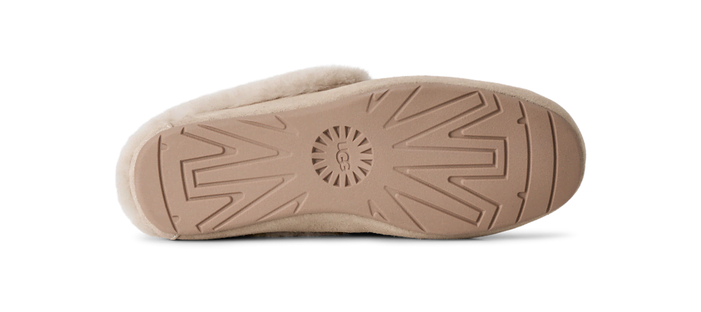 Women's Suede Sheepskin Collar Mule - Moonlight