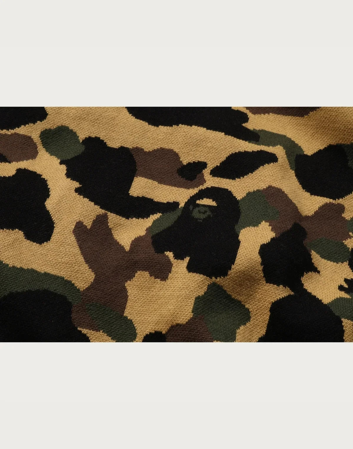 Relaxed Cotton Camo Full-Zip Hoodie - Yellow