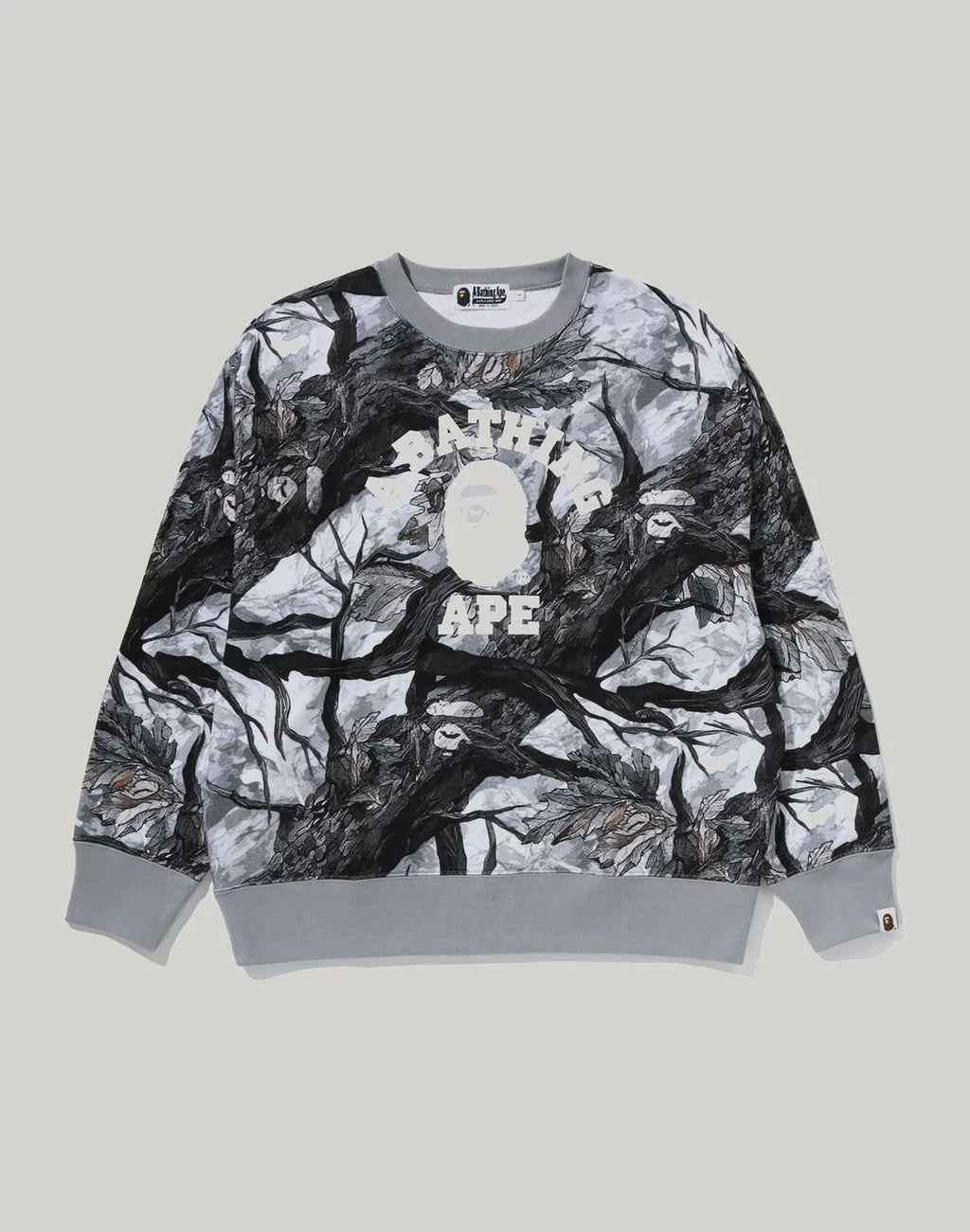 Relaxed Cotton Camo Crewneck Sweatshirt - Brown