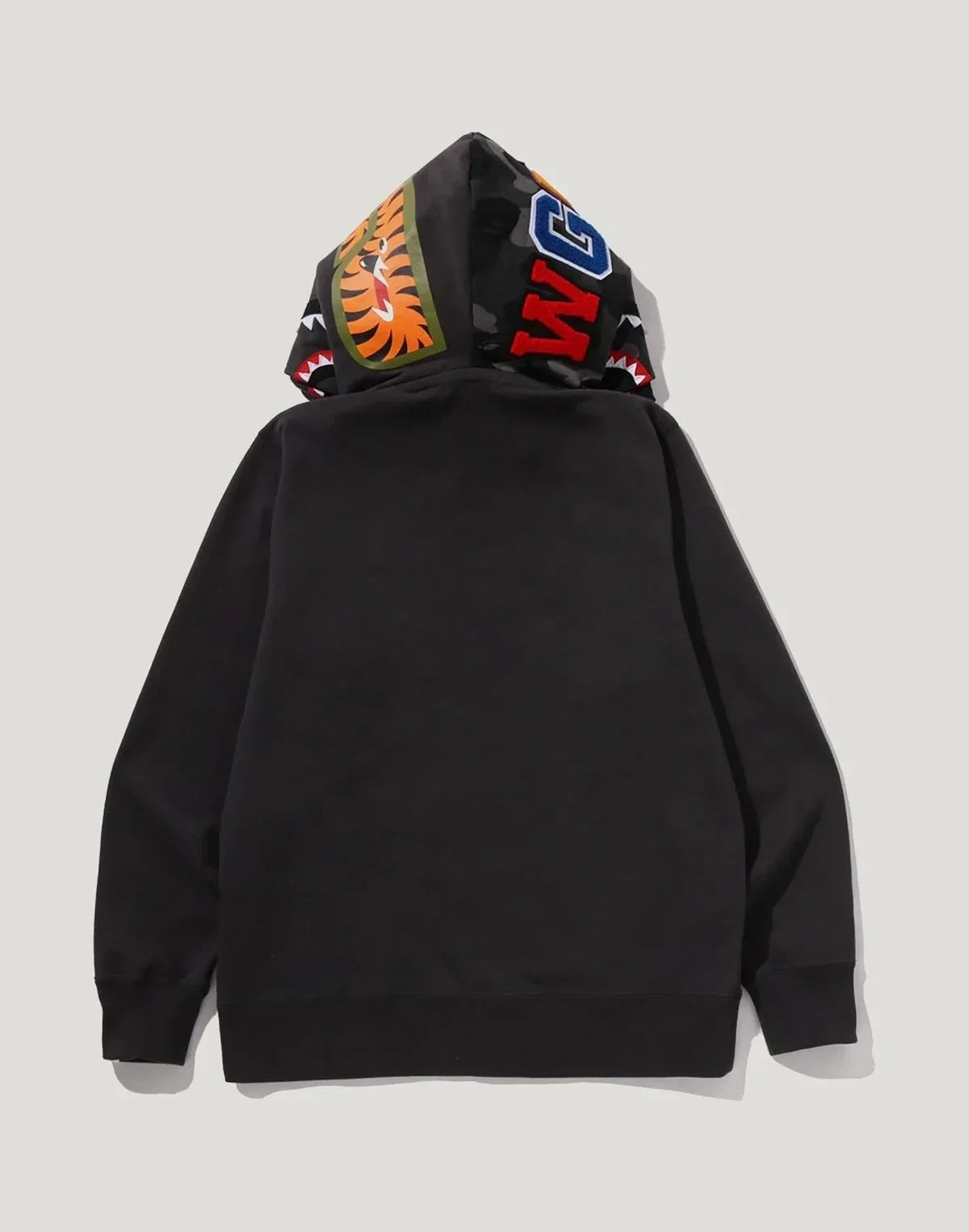 Cotton Camo Double-Hood Full-Zip Hoodie - Red