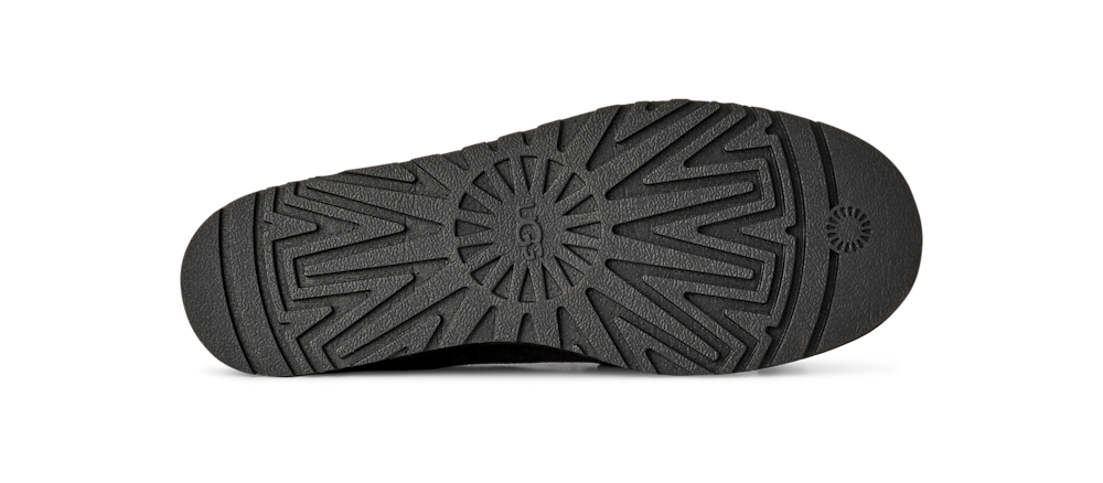 Women's Suede Sheepskin Loafer - Black