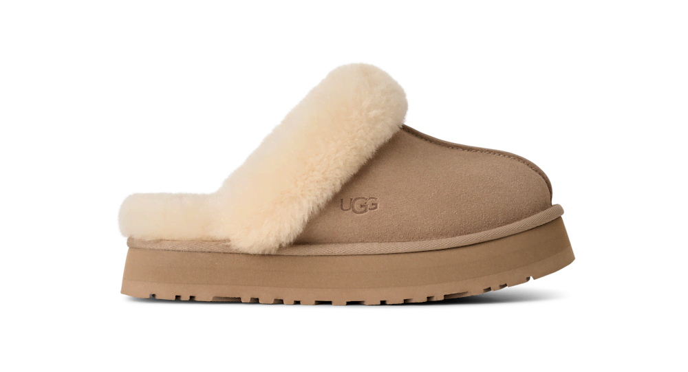 Women's Suede Platform Slipper - Brown