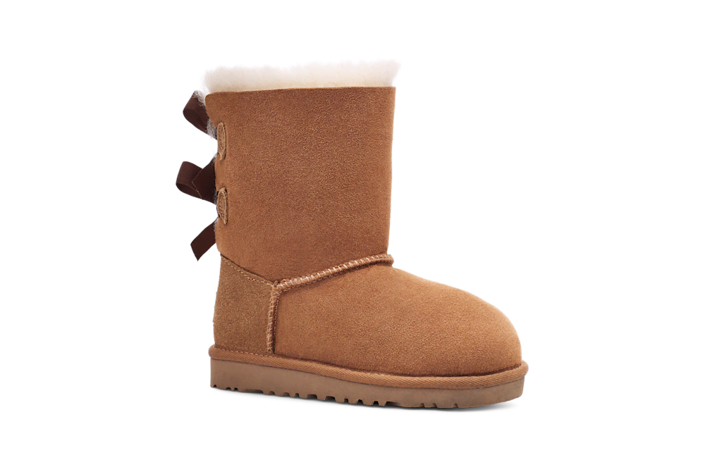 Kids' Sheepskin Bow Boot - Brown