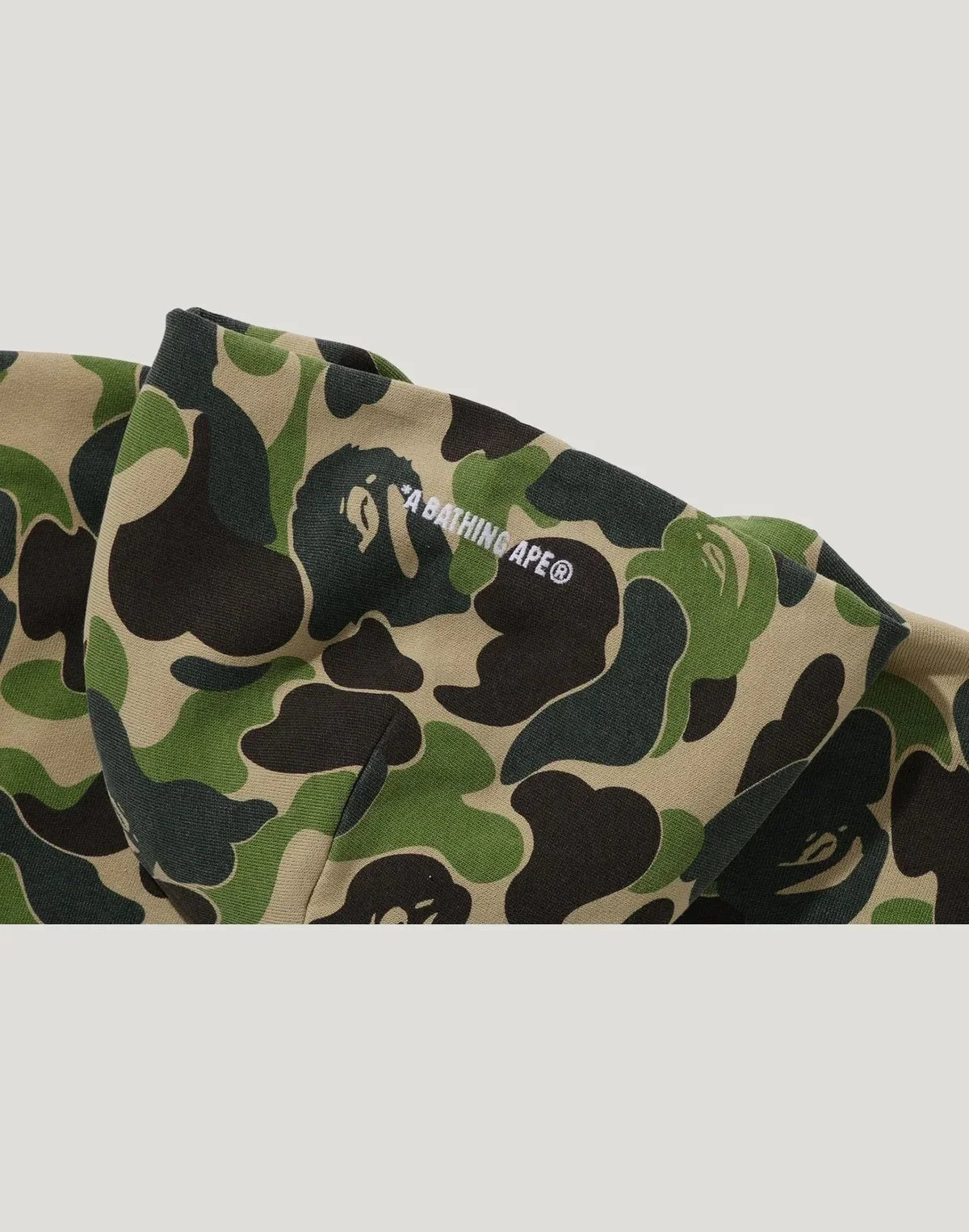Men's Washed Cropped Camouflage Zip Hoodie - Pink