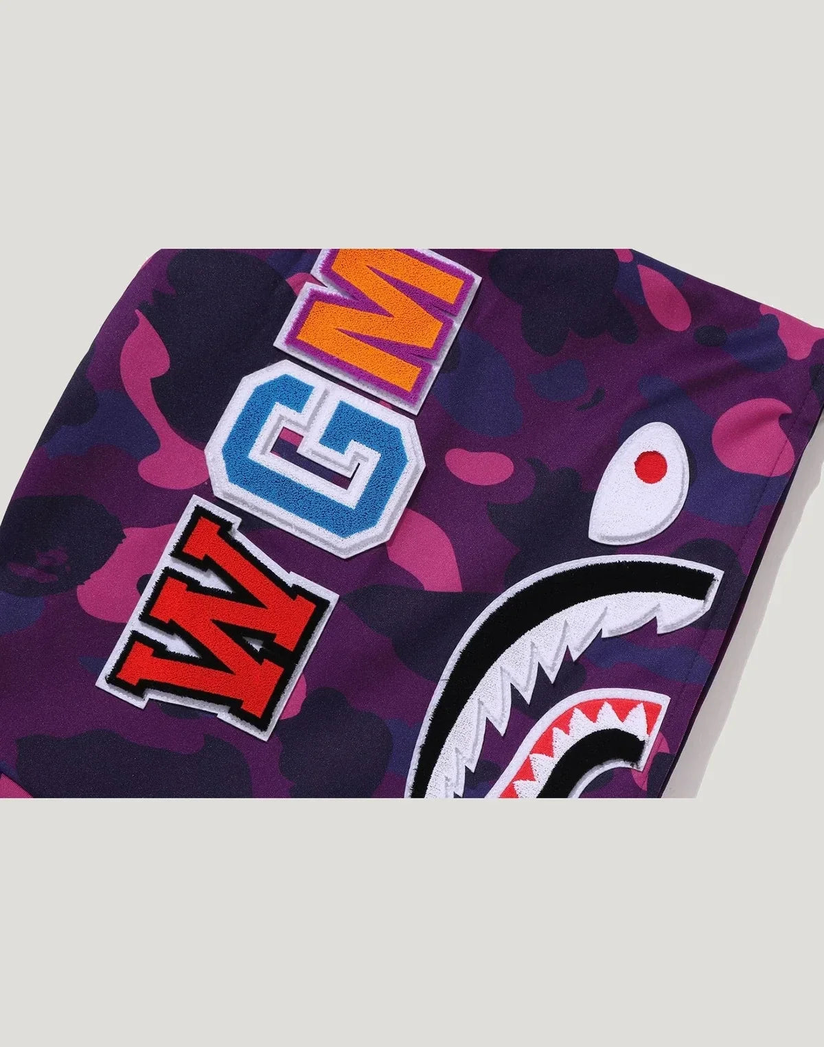 Camo Hooded Track Jacket - Purple