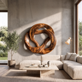 Mid Century Swirl Wall Art For Lounge And Bedroom