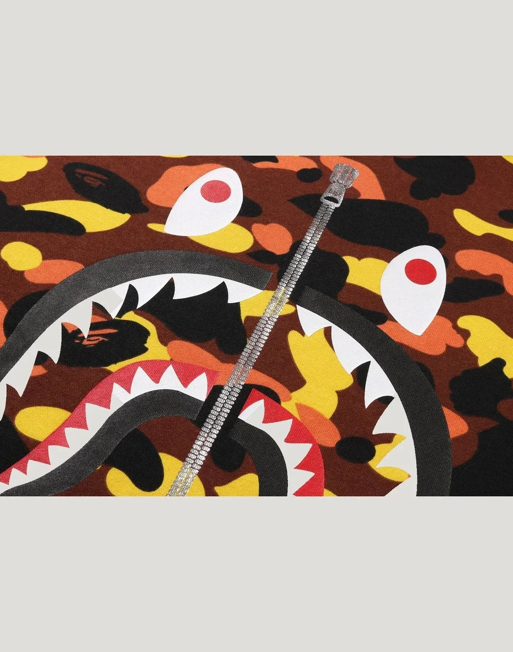 Men's Cotton Camo Graphic Crewneck Sweatshirt - Orange