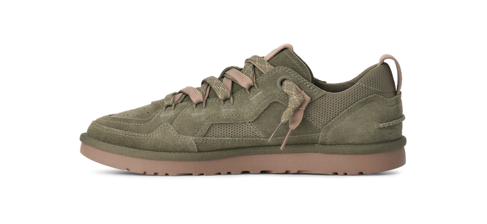 Men's Mixed Material Low Top Sneaker - Chestnut