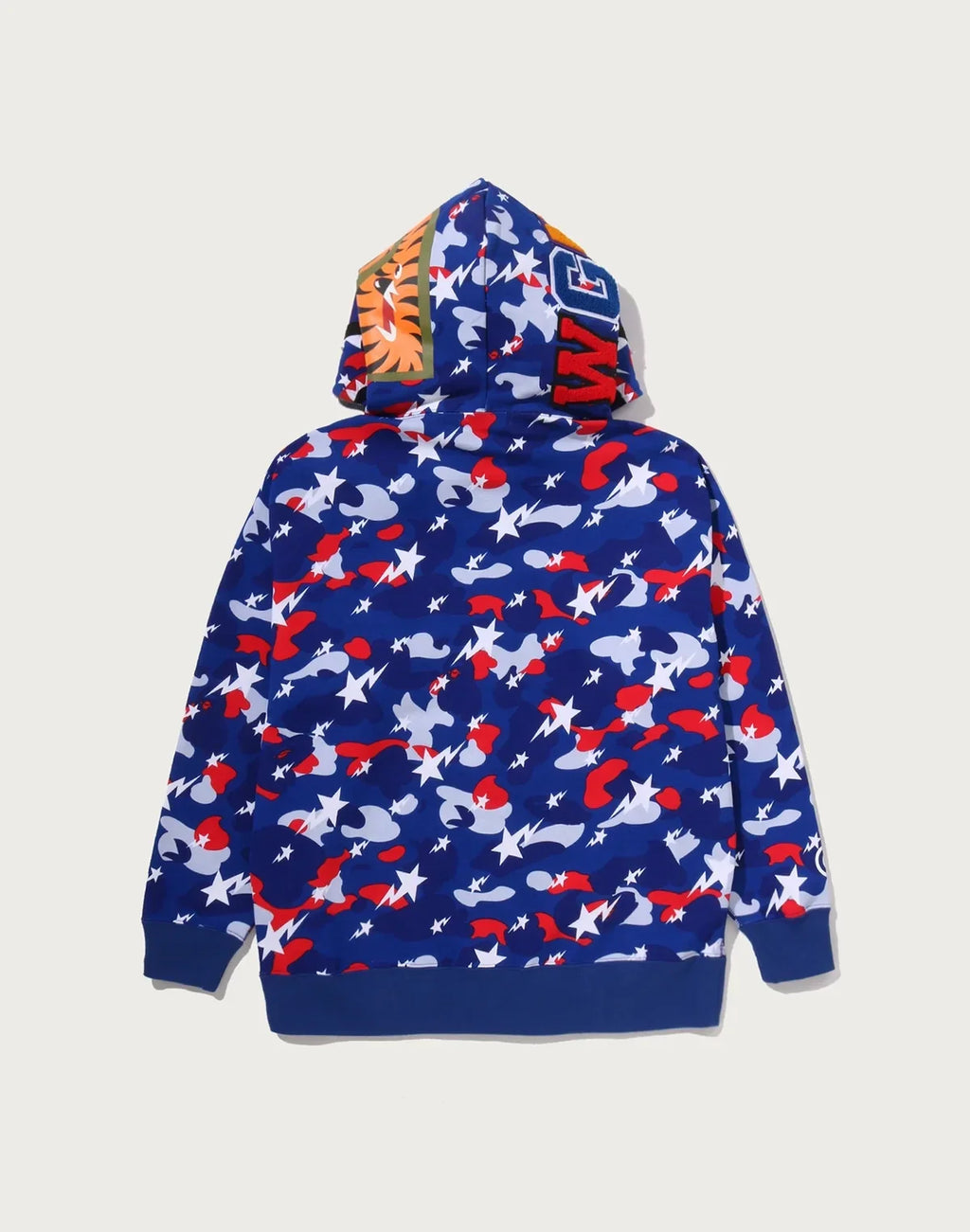 Relaxed Full-Zip Cotton Hoodie - Blue