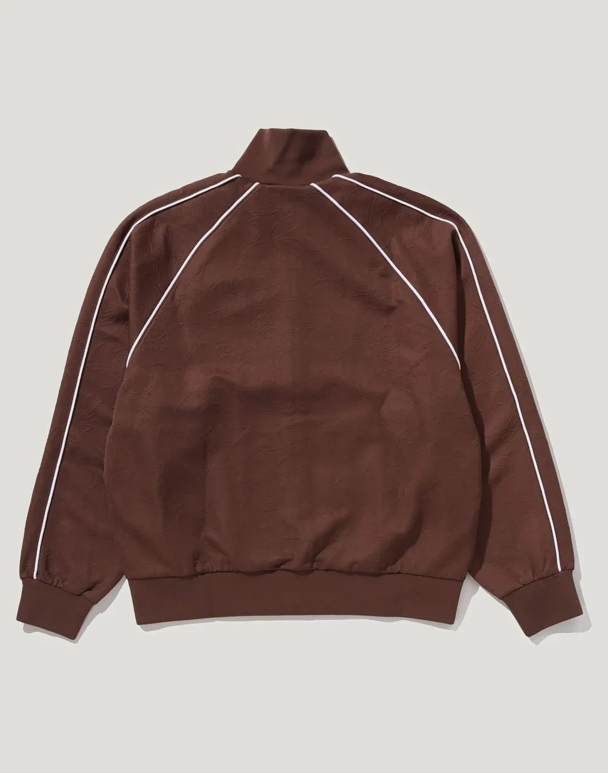 Men's Relaxed Jacquard Track Jacket - Brown