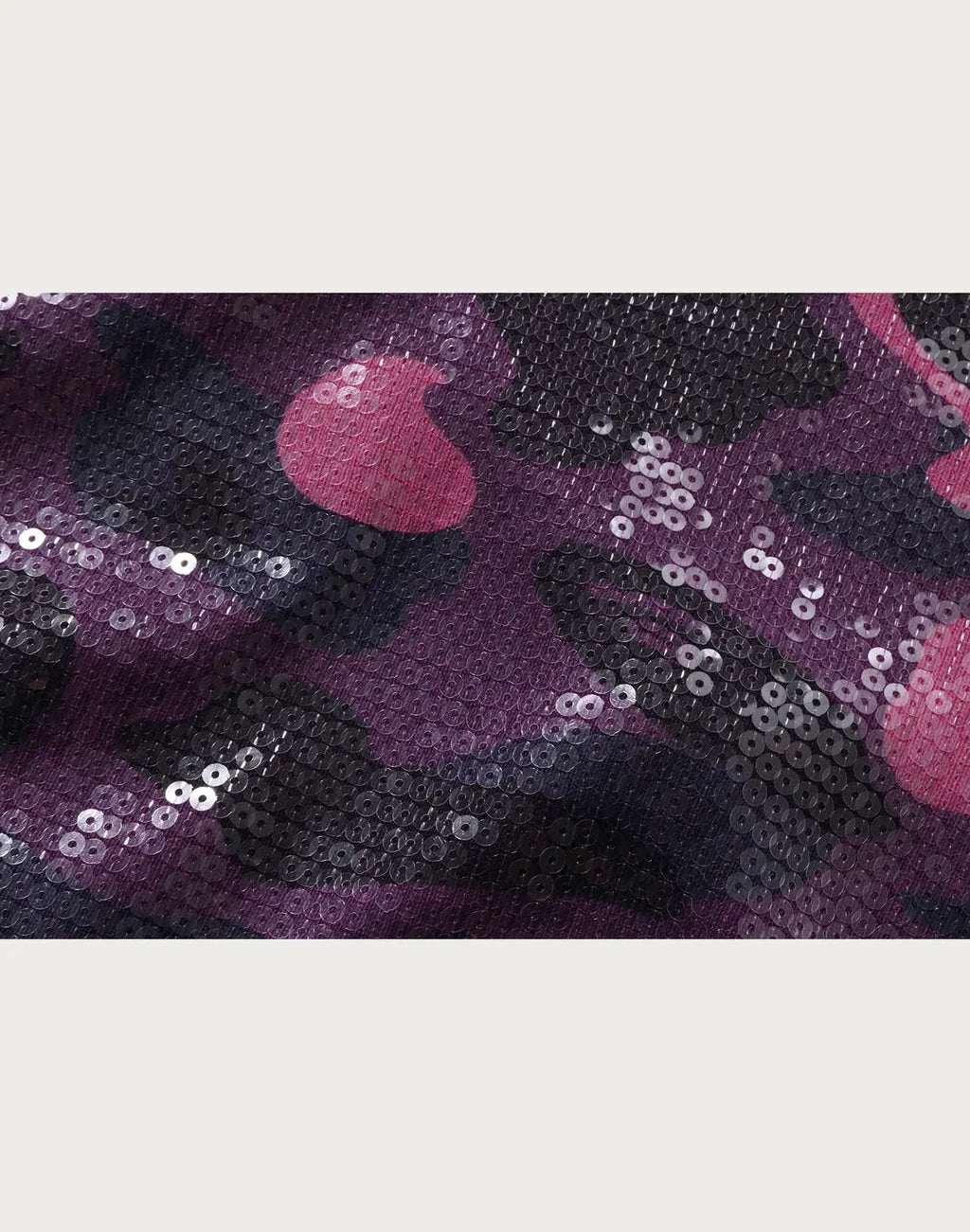 Women's Sequin Cropped Full-Zip Hoodie - Purple
