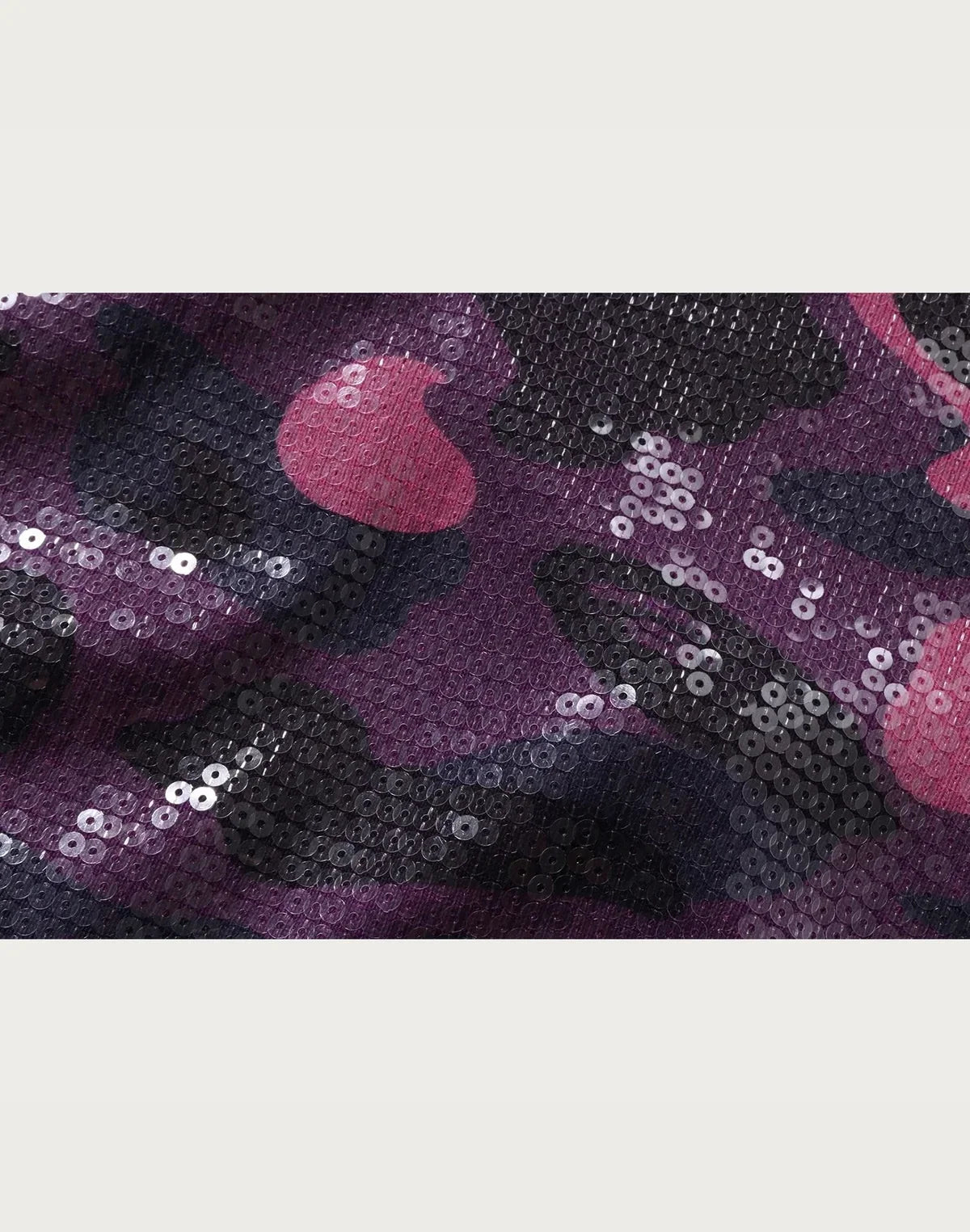 Women's Sequin Cropped Full-Zip Hoodie - Purple