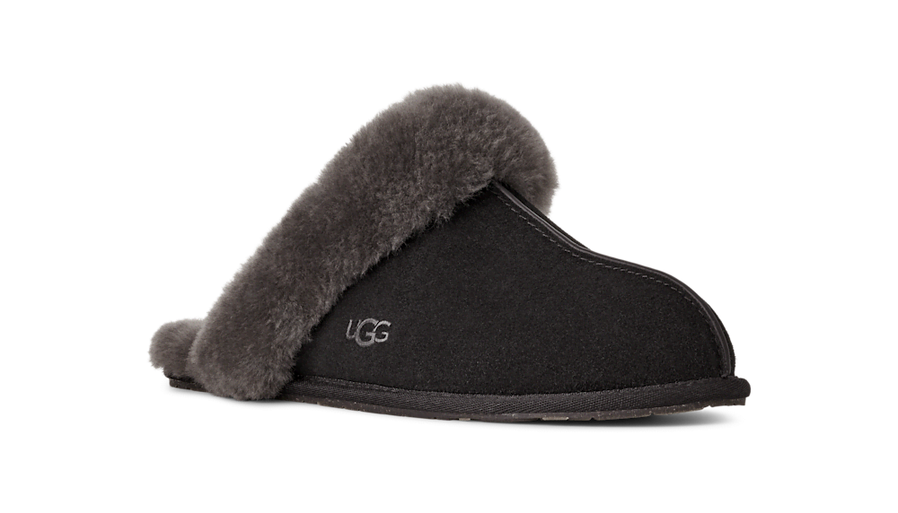 Women's Suede Sheepskin Slide Slipper - Espresso
