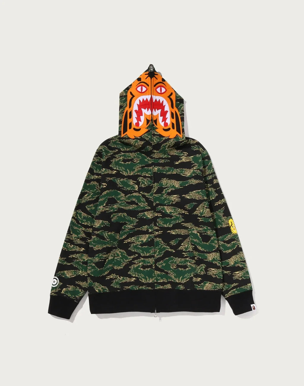 Men's Tiger Graphic Zip Hoodie - Green