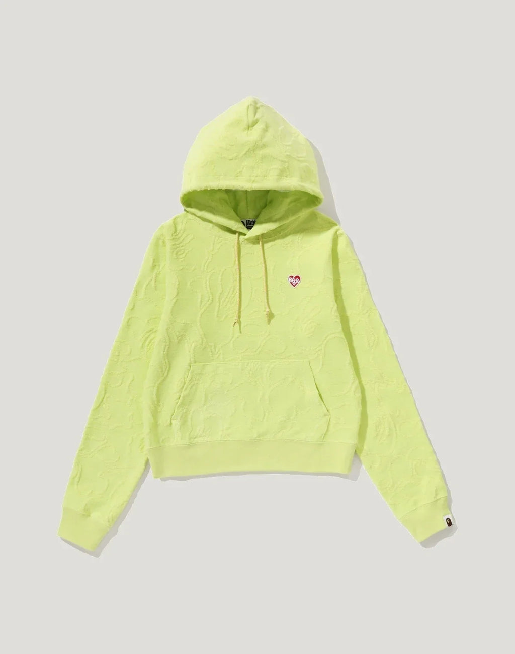 Women's Cotton Jacquard Pullover Hoodie - Yellow