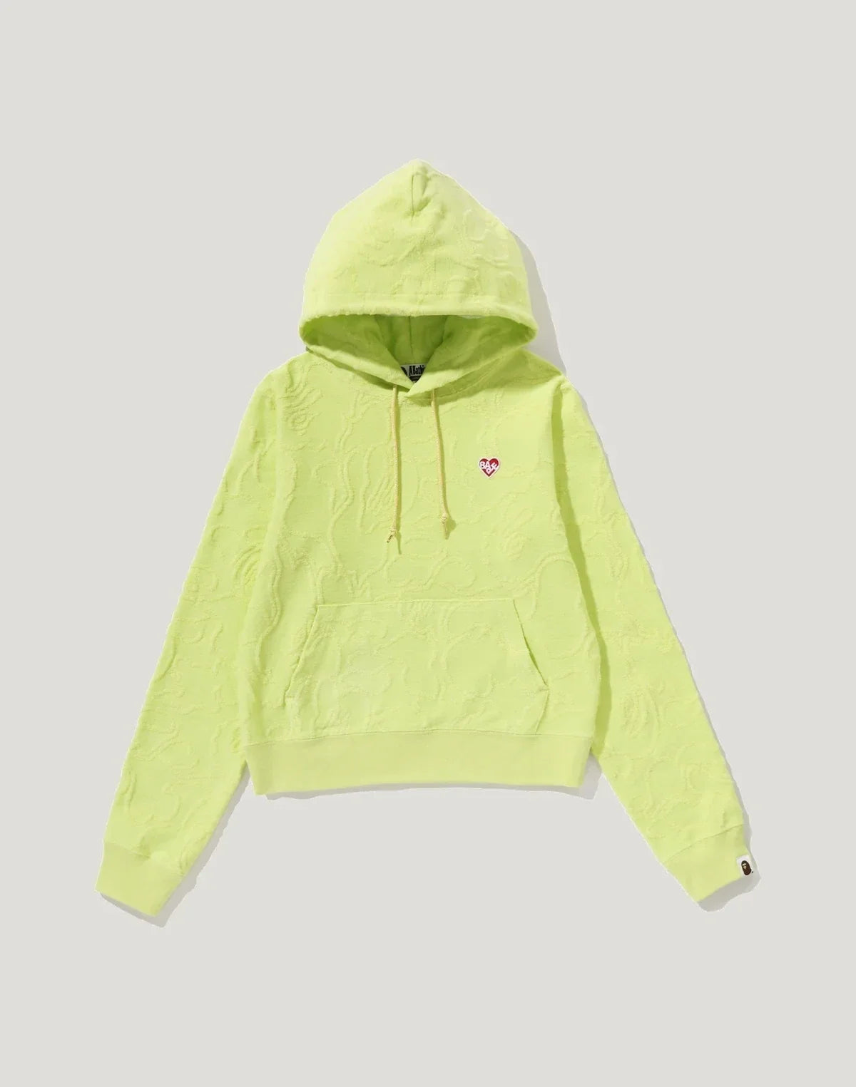 Women's Cotton Jacquard Pullover Hoodie - Yellow