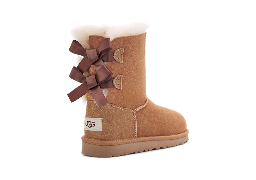 Kids' Sheepskin Bow Boot - Brown