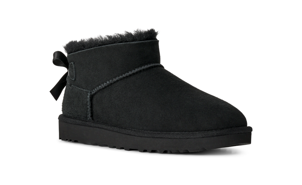 Women's Ultra-Short Suede Bow Boot - Sand