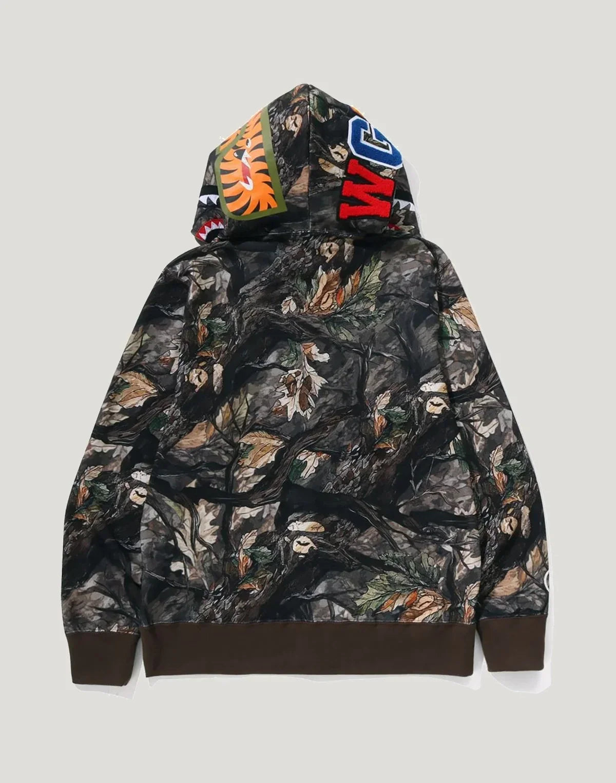 Cotton Tree Camo Full-Zip Hoodie - White