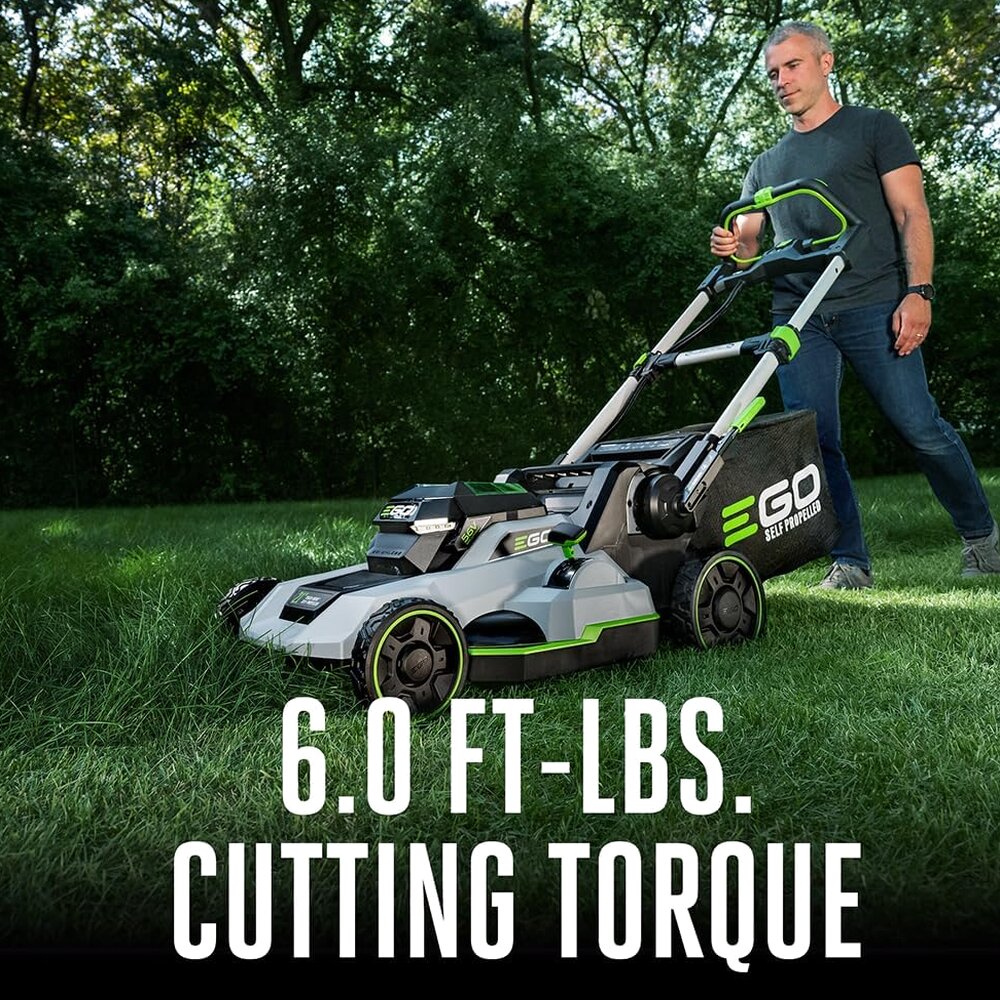 EGO Power+ 21-Inch 56-Volt Lithium-Ion Self-Propelled Cordless Lawn Mower With 2 4.0Ah Batteries And Rapid Charger - LM2