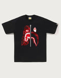 Men's Cotton Camo Graphic T-Shirt - Black Red